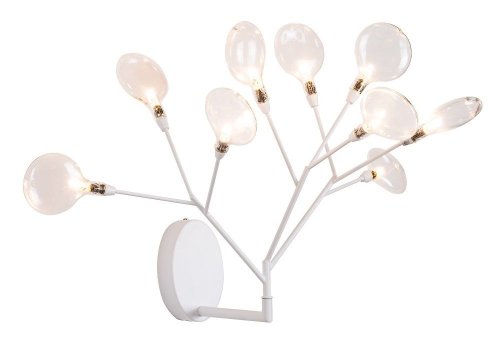 Бра EVITA AP9 WHITE/TRANSPARENT Crystal Lux прозрачный на 9 ламп, основание белое в стиле современный  фото 3